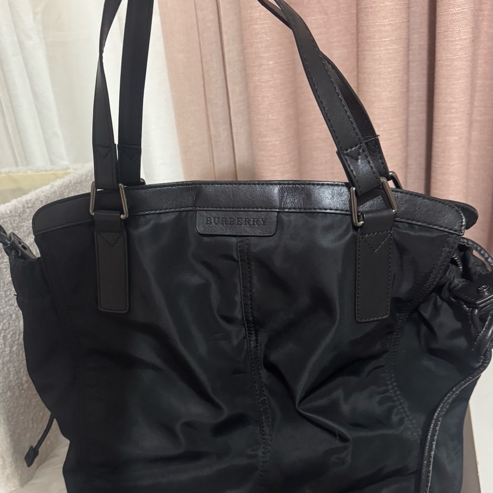 Burberry Black Nylon Tote Bag